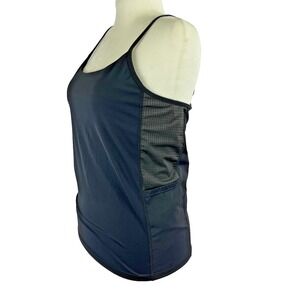 Vooveeya Womens Active Wear Tank Top Size Large Black Adjustable Fitness Gym